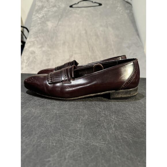 Bally Shoes Mens Size 10 W Brown Leather Loafers Kiltie Brogue Made Italy main image 9